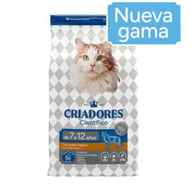 Criadores Científico Mature +7 Ração de frango para gatos