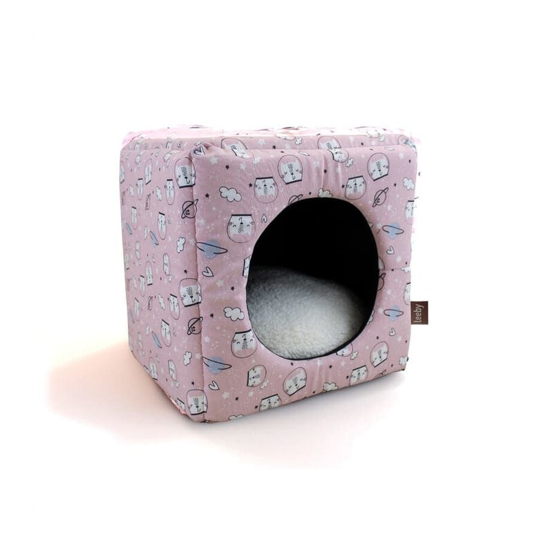 Leeby Cama com Estampado de Banda Desenhda Rosa para gatos,  Imagem número 1 Leeby Cama com Estampado de Banda Desenhda Rosa para gatos, , large Imagem número 1