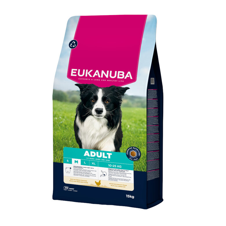 3 kg Eukanuba Adult Medium Frango para cães,  Imagem número 2 3 kg Eukanuba Adult Medium Frango para cães, , large Imagem número 2