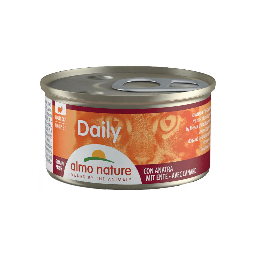 12 latas x 85 g Almo Nature Daily Mousse de Pato lata para gatos Pack poupan&ccedil;a!, , large Imagem n&uacute;mero 1