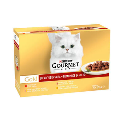 Gourmet Gold Bocadinhos em molho latas para gatos