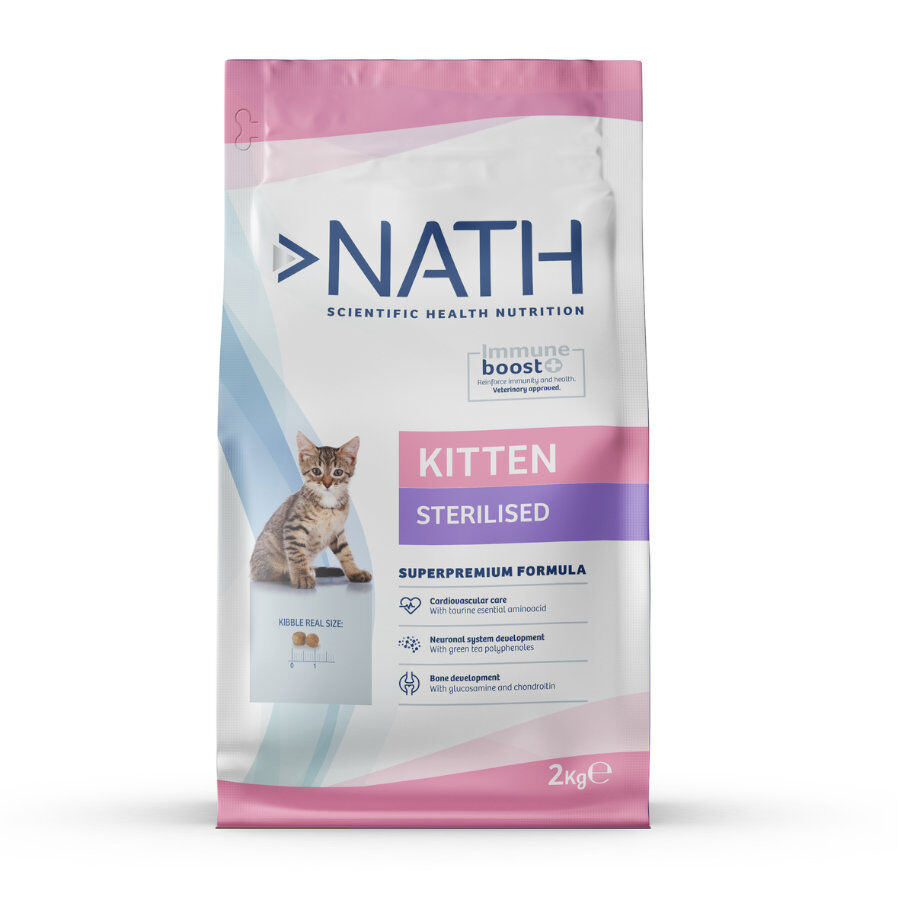 2 kg Nath Kitten Sterilized Frango e Arroz ra&ccedil;&atilde;o para gatos, , large Imagem n&uacute;mero 1