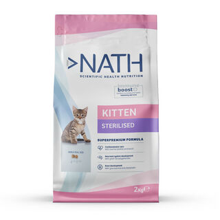 Nath Kitten Sterilized Frango e Arroz ração para gatos
