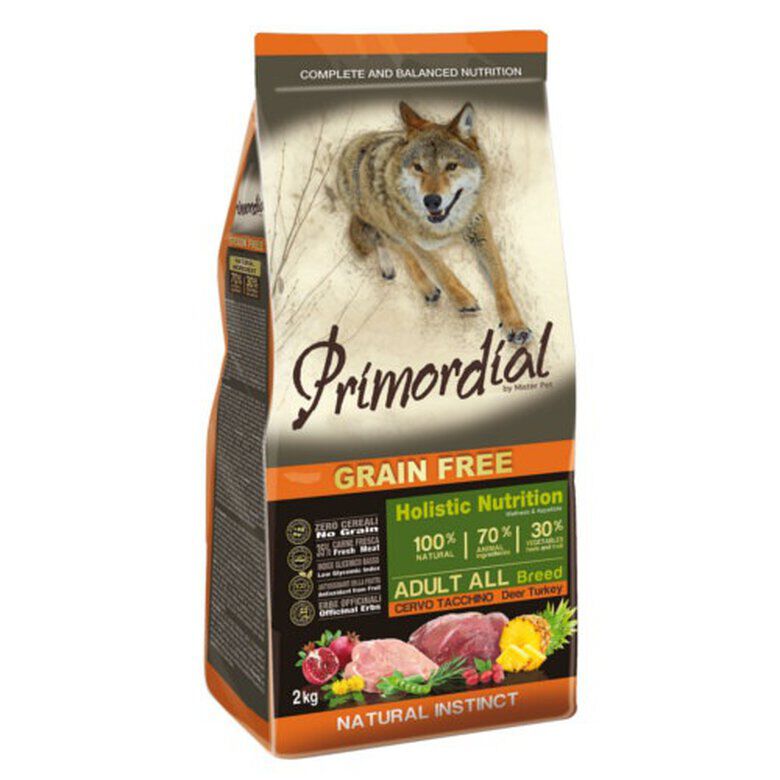 Primordial Adult Grain Free Ciervo y Pavo pienso para perros Imagem n&uacute;mero 1
