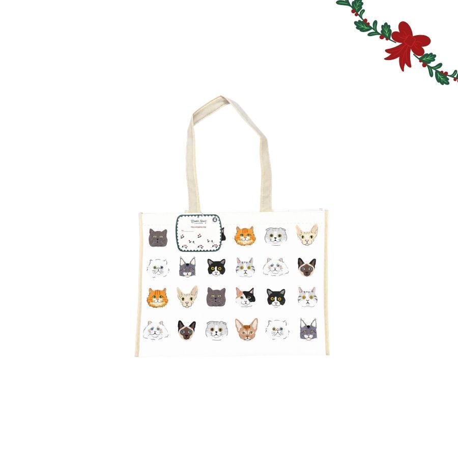 Wonder Christmas Totebag com estampado de gato, , large Imagem n&uacute;mero 5