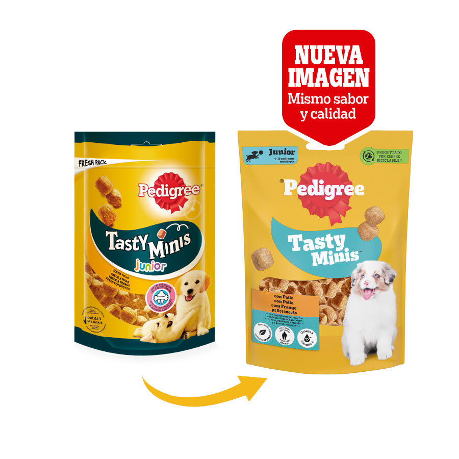 125 g Pedigree Tasty Minis Petiscos com sabor a Frango para C&atilde;es Cachorros, , large Imagem n&uacute;mero 2