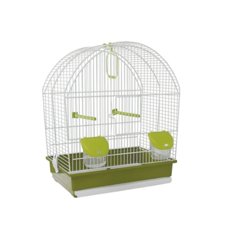 Jaula Voltrega con techo curvo para pájaros pequeños. image number null