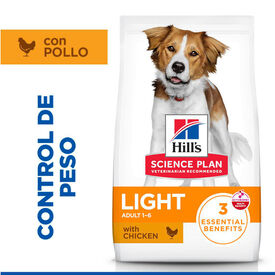 Hill's Science Plan Light Ração de  frango para cães de raças médias