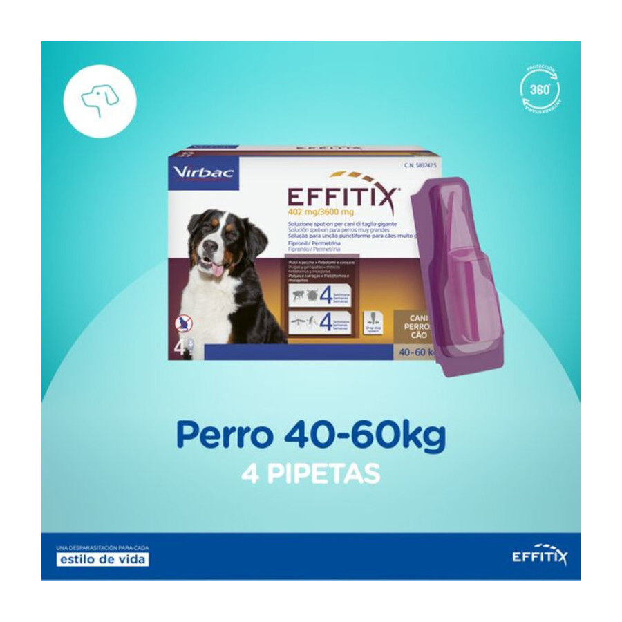Virbac Effitix Pipetas Antiparasit&aacute;rias para c&atilde;es, , large Imagem n&uacute;mero 3