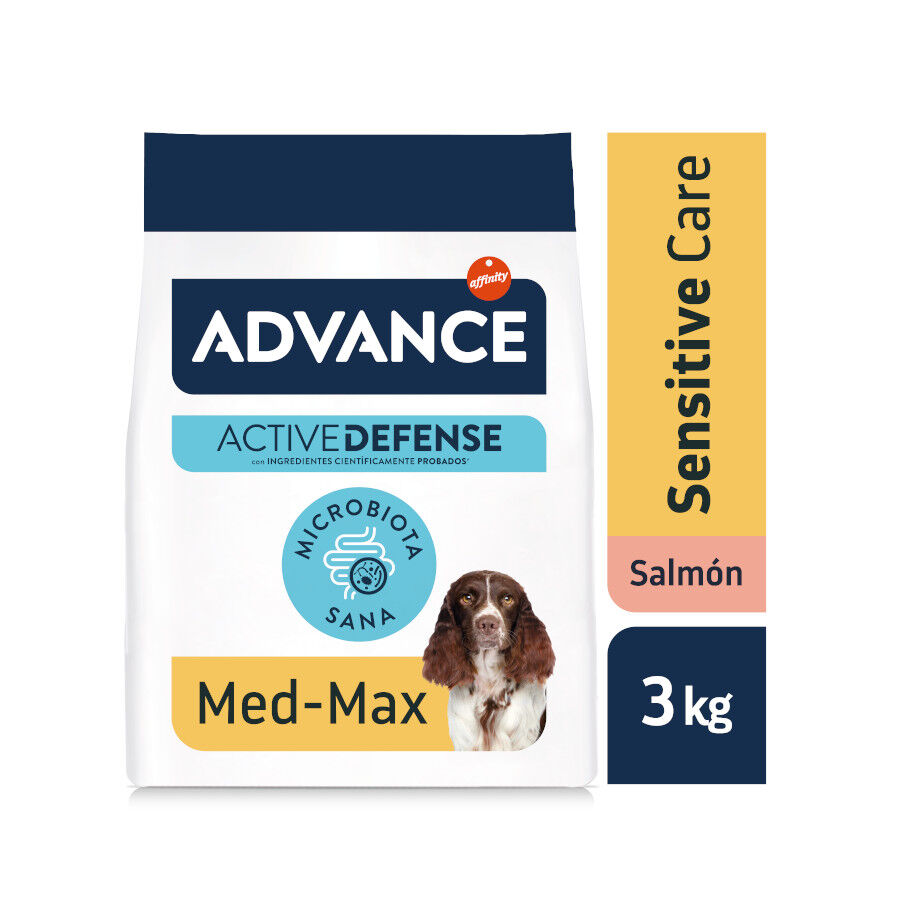 3 kg Advance Active Defense Medium Maxi Sensitive Salm&atilde;o e Arroz ra&ccedil;&atilde;o para c&atilde;es, , large Imagem n&uacute;mero 2