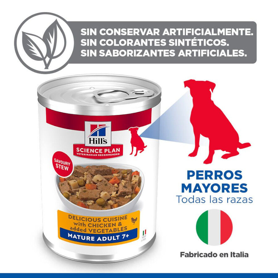 363 g Hill's Science Plan Mature Comida h&uacute;mida para c&atilde;es s&eacute;niores, , large Imagem n&uacute;mero 3