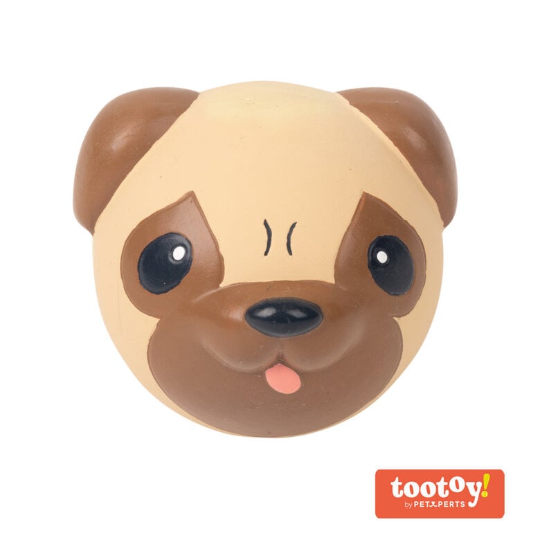 Tootoy! Chew Pug Mordedor de látex com som para cães,  Imagem número 1 Tootoy! Chew Pug Mordedor de látex com som para cães, , large Imagem número 1