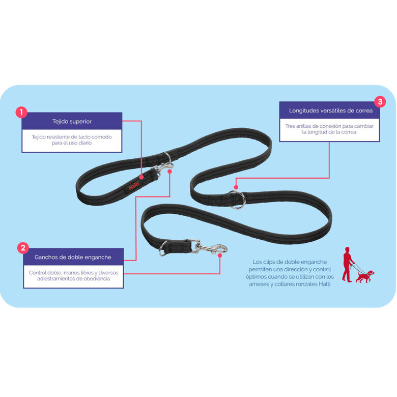 Halti Trela de treino preta para cães,  Imagem número 4 Halti Trela de treino preta para cães, , large Imagem número 4
