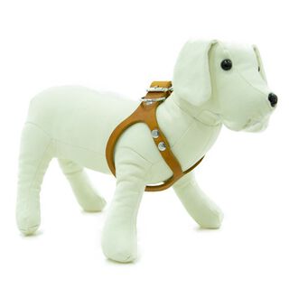 TK-Pet Namur Arnês de Couro Cognac para cães