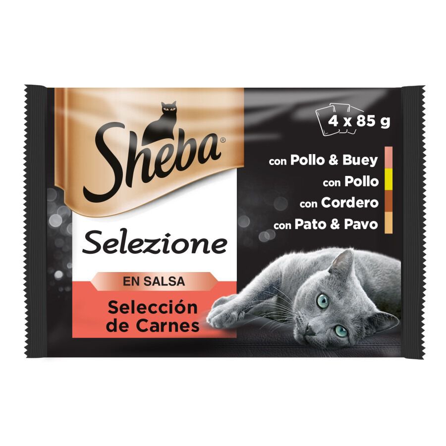 4 saquetas x 85 g Sheba Selezione Carnes em Molho Saquetas para gatos - Multipack, , large Imagem n&uacute;mero 1