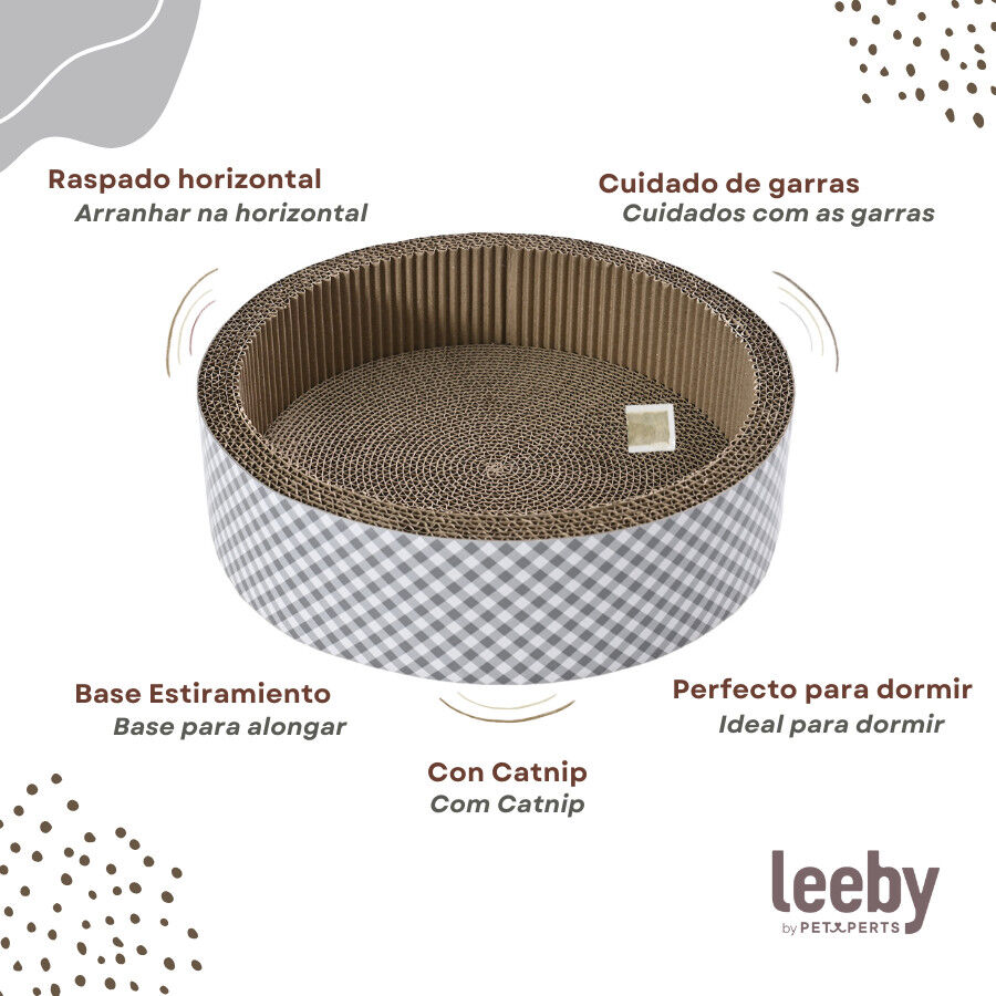 Leeby Domingo cama arranhador de cart&atilde;o vichy para gatos, , large Imagem n&uacute;mero 3
