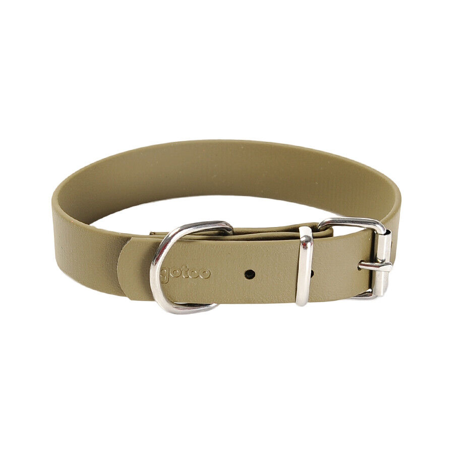Gotoo Coleira vegan verde oliva para c&atilde;es, , large Imagem n&uacute;mero 1