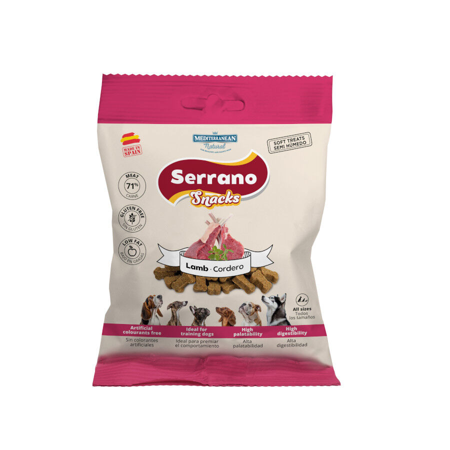 85 g Mediterranean Natural Serrano Biscoitos Cordeiro para c&atilde;es, , large Imagem n&uacute;mero 1