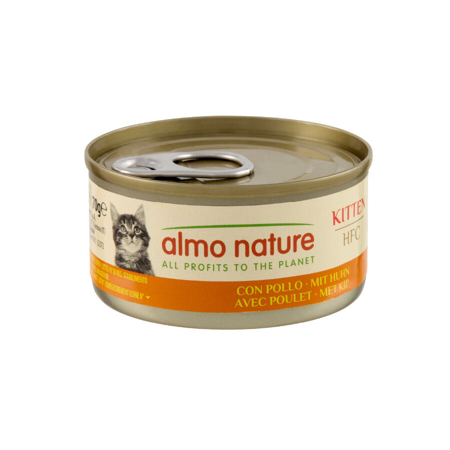 70 g Almo Nature Kitten HFC Frango lata para gatos, , large Imagem n&uacute;mero 1