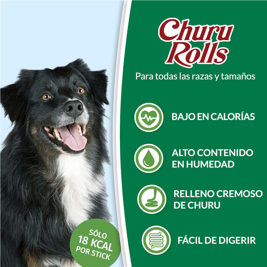 8 saquetas x 12 g Churu Sticks Rolls de Frango para c&atilde;es, , large Imagem n&uacute;mero 3