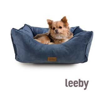 Leeby Alcofa Impermeável com Capa Amovível Azul Marinho para cães