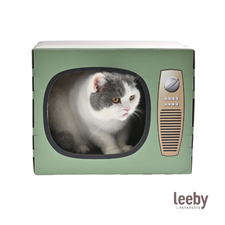 Leeby Tommy TV cama nido com arranhador de cart&atilde;o para gatos, , large Imagem n&uacute;mero 2