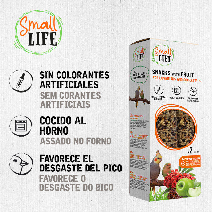 2 barritas Small Life Barritas Snack com Fruta para agapornis e caturras, , large Imagem n&uacute;mero 3