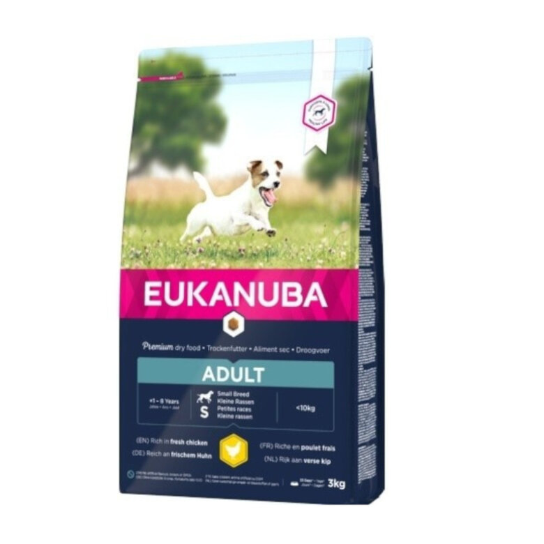3 kg Eukanuba Small Frango ração para cães,  Imagem número 1 3 kg Eukanuba Small Frango ração para cães, , large Imagem número 1