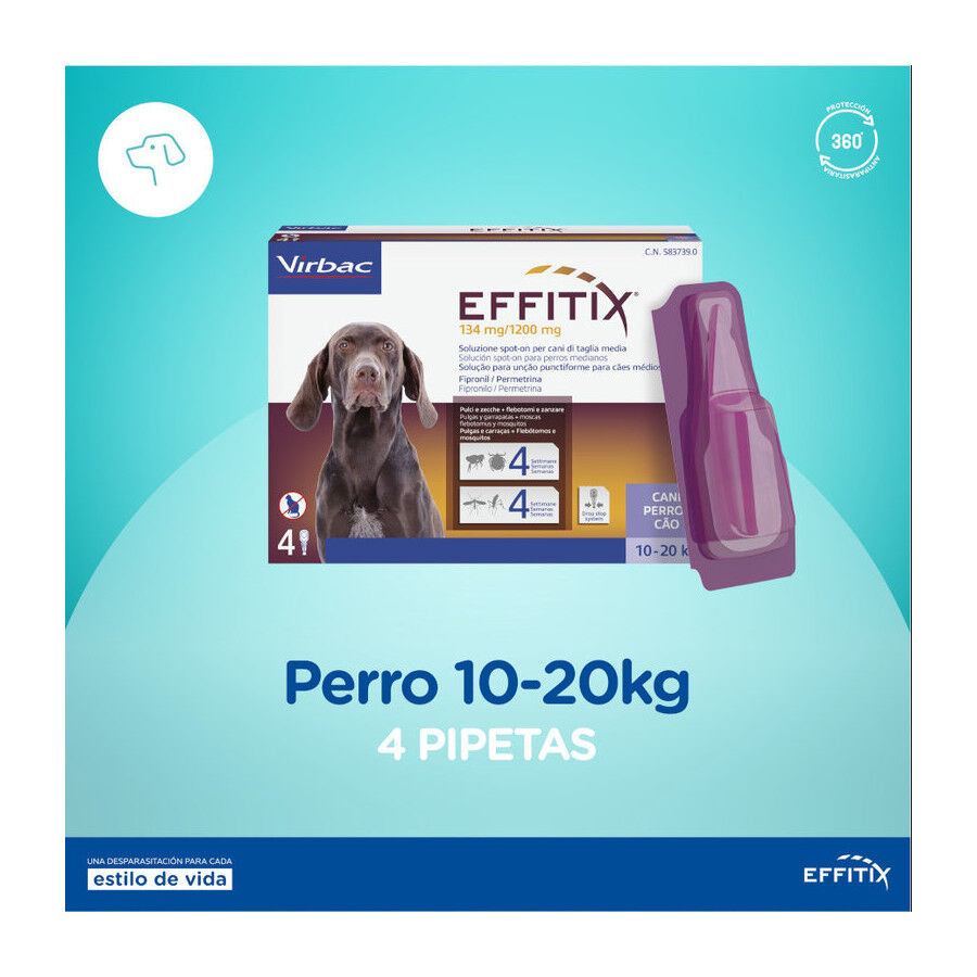 Virbac Effitix Pipetas Antiparasit&aacute;rias para c&atilde;es, , large Imagem n&uacute;mero 3