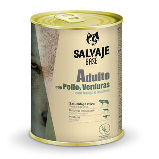 Salvaje Base Adulto Frango e Legumes lata para cães