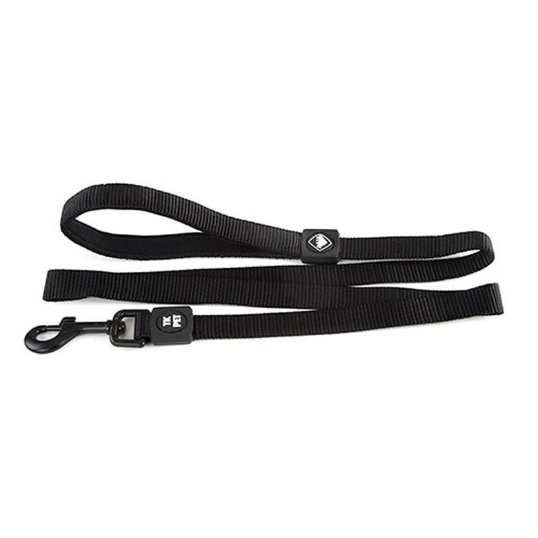 TK-Pet Neo Classic Trela de Nylon Preta para cães,  Imagem número 1 TK-Pet Neo Classic correa negra nylon y neopreno Imagem número 1