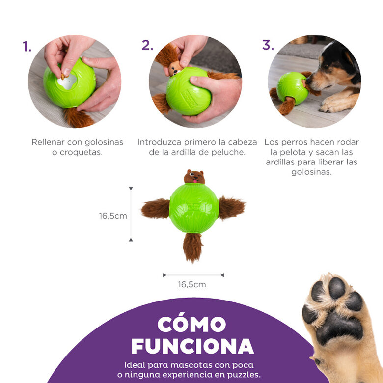 Outward Hound Snuffle n’ Treat Bola Interativa Porta-Snacks para cães,  Imagem número 5 Outward Hound Snuffle n’ Treat Bola Interativa Porta-Snacks para cães, , large Imagem número 5
