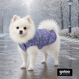 Gotoo Capa de Chuva com Padr&atilde;o de Pegadas para c&atilde;es