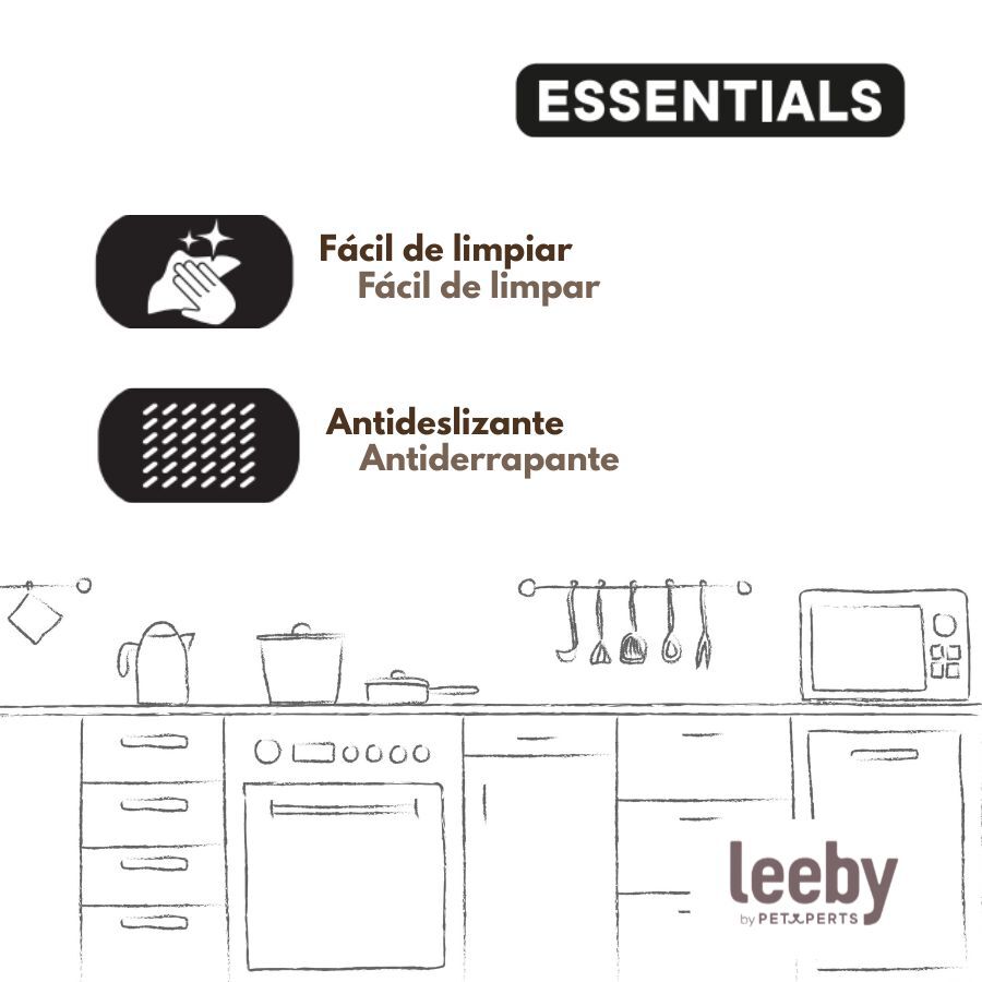 Leeby Comedouro em A&ccedil;o Inoxid&aacute;vel Estampado com Pegadas para c&atilde;es, , large Imagem n&uacute;mero 6