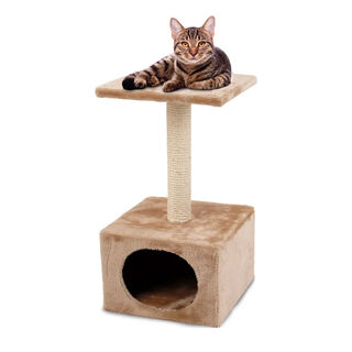 Flamingo Smaragd arranhador para gatos bege com gateira