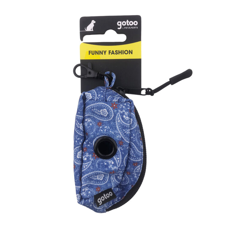 Gotoo Porta saco estampado azul para cães,  Imagem número 4 Gotoo Porta saco estampado azul para cães, , large Imagem número 4