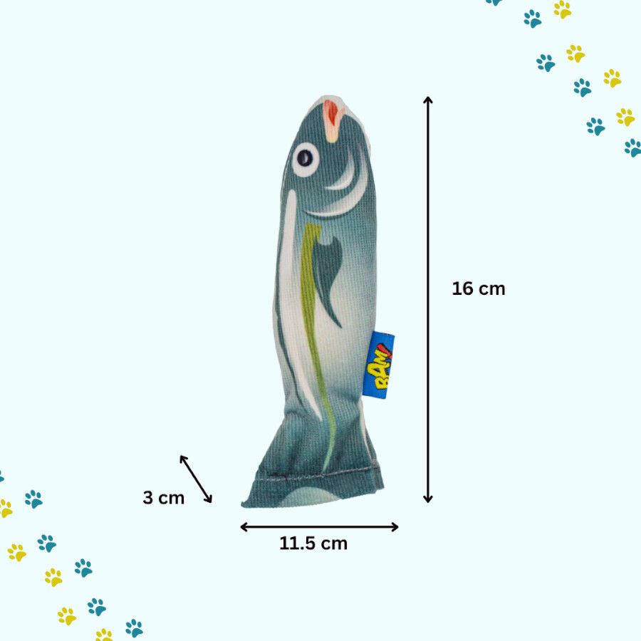 BAM! Peluche em forma de peixe com catnip para gatos, , large Imagem n&uacute;mero 3