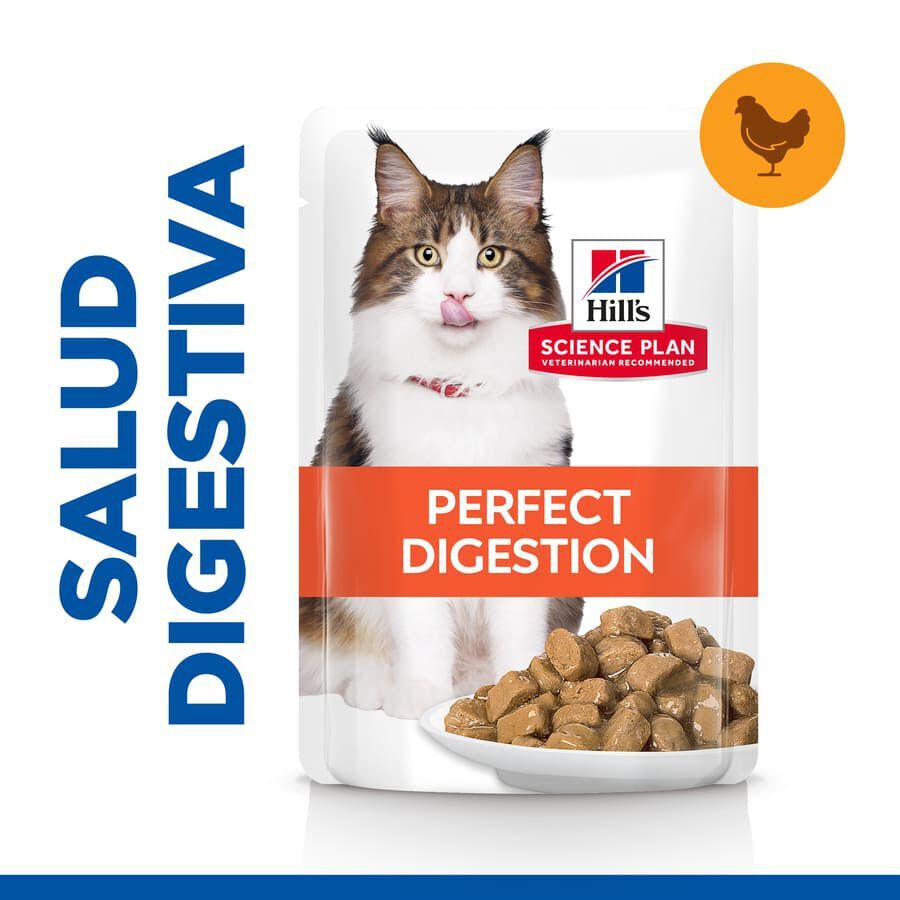 85 g Hill's Adult Science Plan Perfect Digestion Frango Saqueta para gatos, , large Imagem n&uacute;mero 2