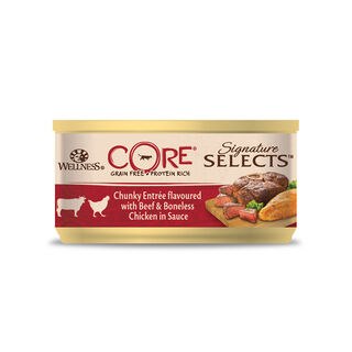 Wellness Core Chunky carne de frango lata para gatos