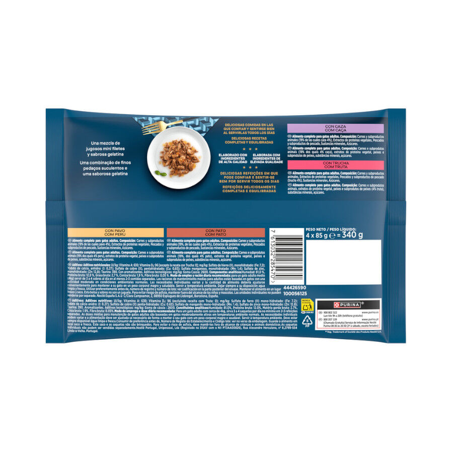 4 saquetas x 85 g Gourmet Perle Filetes em galeia saqueta para gatos - Multipack 4, , large Imagem n&uacute;mero 6