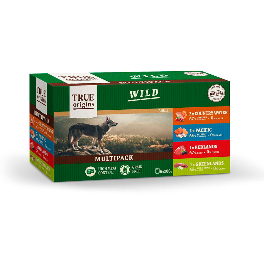6 latas x 200 g &nbsp;True Origins Wild lata para c&atilde;es - Multipack, , large Imagem n&uacute;mero 1