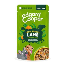 Edgard & Cooper Adult Grain Free Comida h&uacute;mida de Cordeiro e frango em saquetas para c&atilde;es