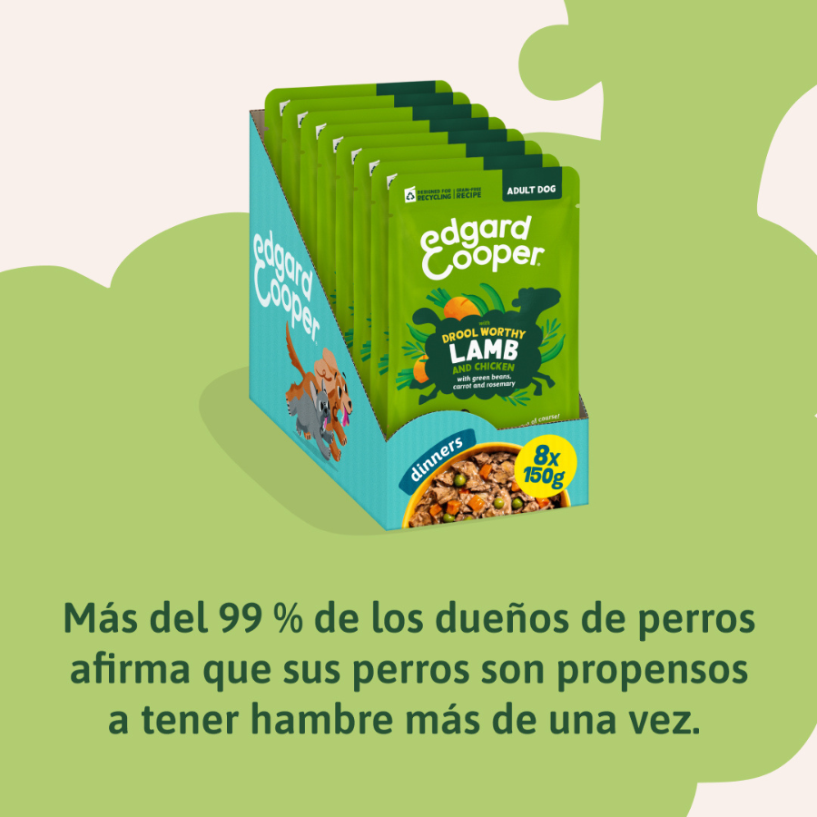 150 g Edgard & Cooper Adult Grain Free Comida h&uacute;mida de Cordeiro e frango em saquetas para c&atilde;es, , large Imagem n&uacute;mero 7