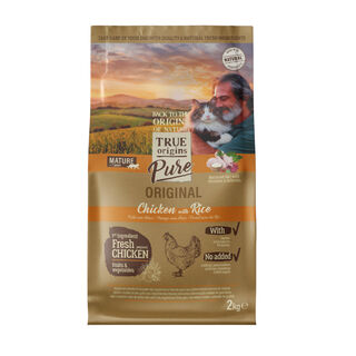 Ração para gatos True Origins Pure Senior Chicken