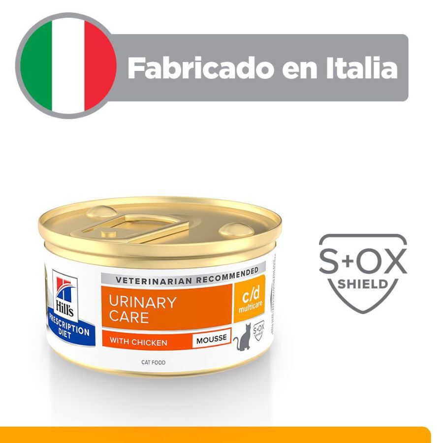 85 g Hill's Prescription Diet c/d Multicare Mousse de Pollo lata para gatos, , large Imagem n&uacute;mero 5