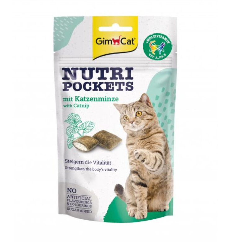 Gimcat Bocadinhos Nutri Pockets Menta para gatos, , large image number null