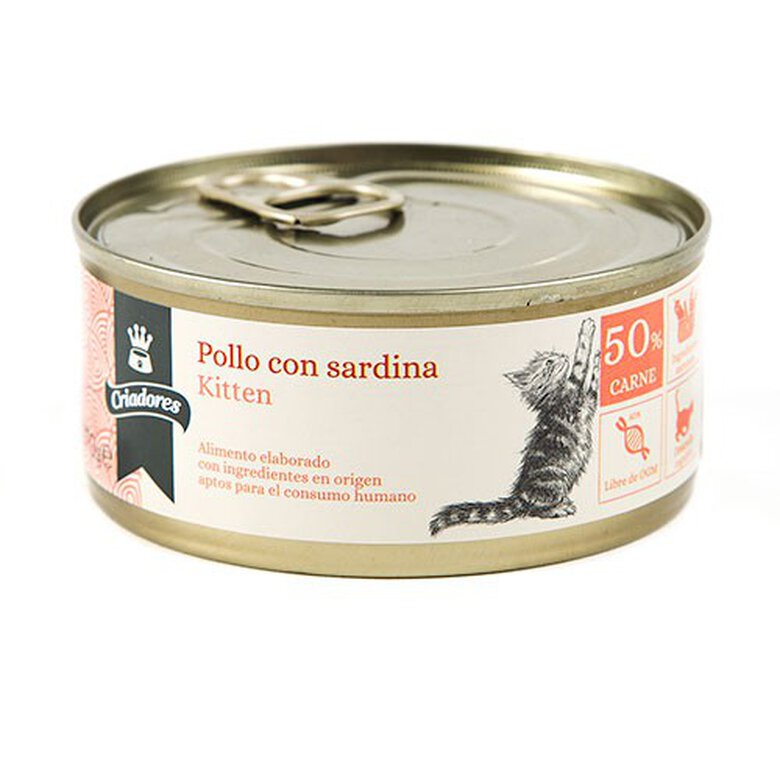 Criadores Kitten Frango e Sardinha lata para gatos, , large image number null