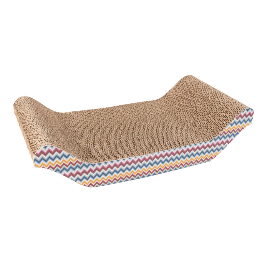 Leeby Remy Rocker arranhador horizontal de cart&atilde;o com padr&atilde;o colorido para gatos, , large Imagem n&uacute;mero 6