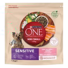 Purina One Adult Mini Bifensis Sensitive Salmão e Arroz ração para cães