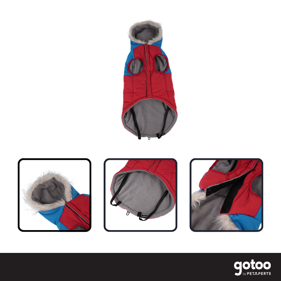 Gotoo Casaco Vermelho com Capuz para c&atilde;es, , large Imagem n&uacute;mero 3